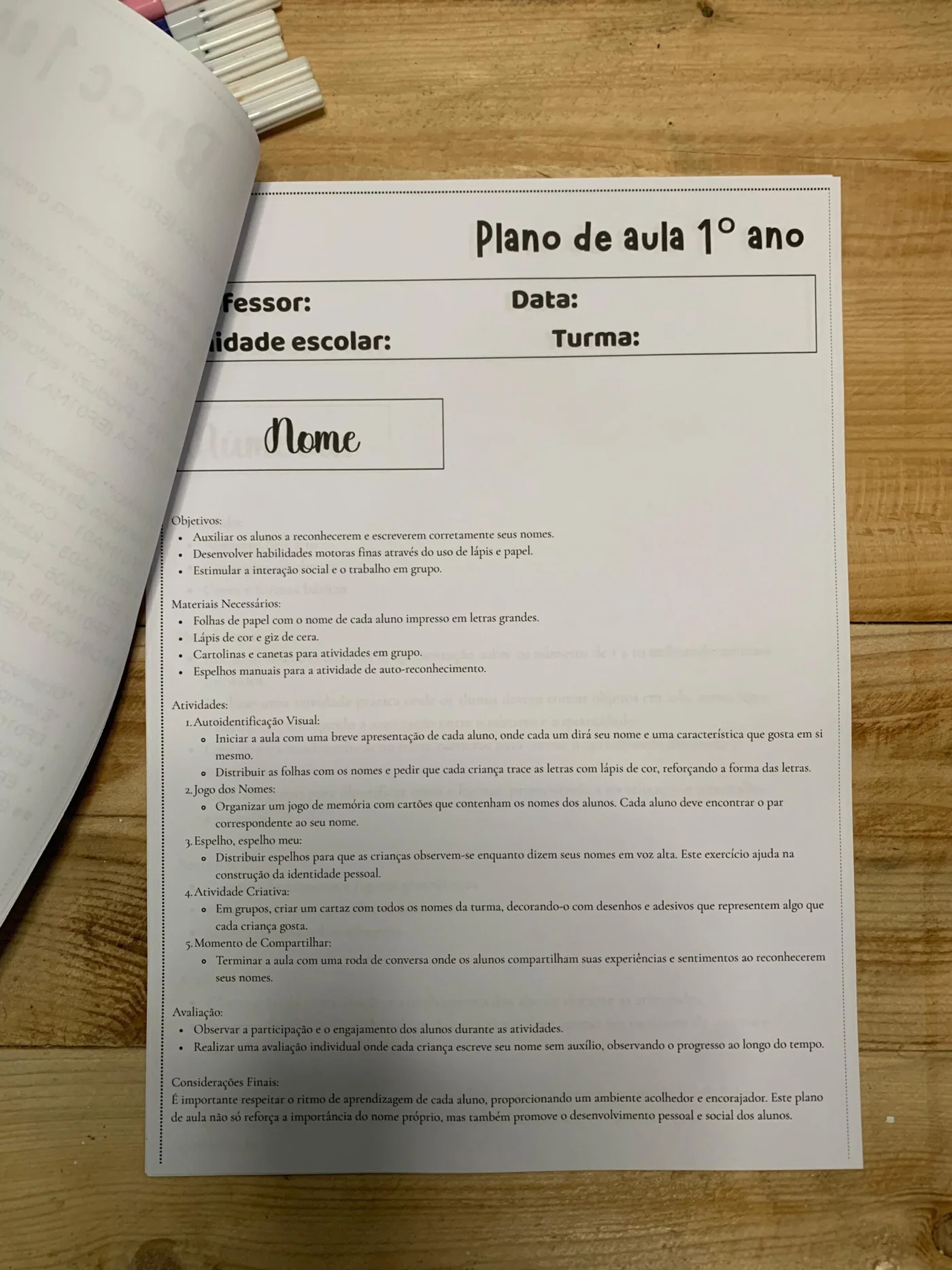 Plano de aula 1 ano fundamental — amostra 2: Plano de aula 1º ano ✨📚 Professores do 1º ano, essa é para vocês
