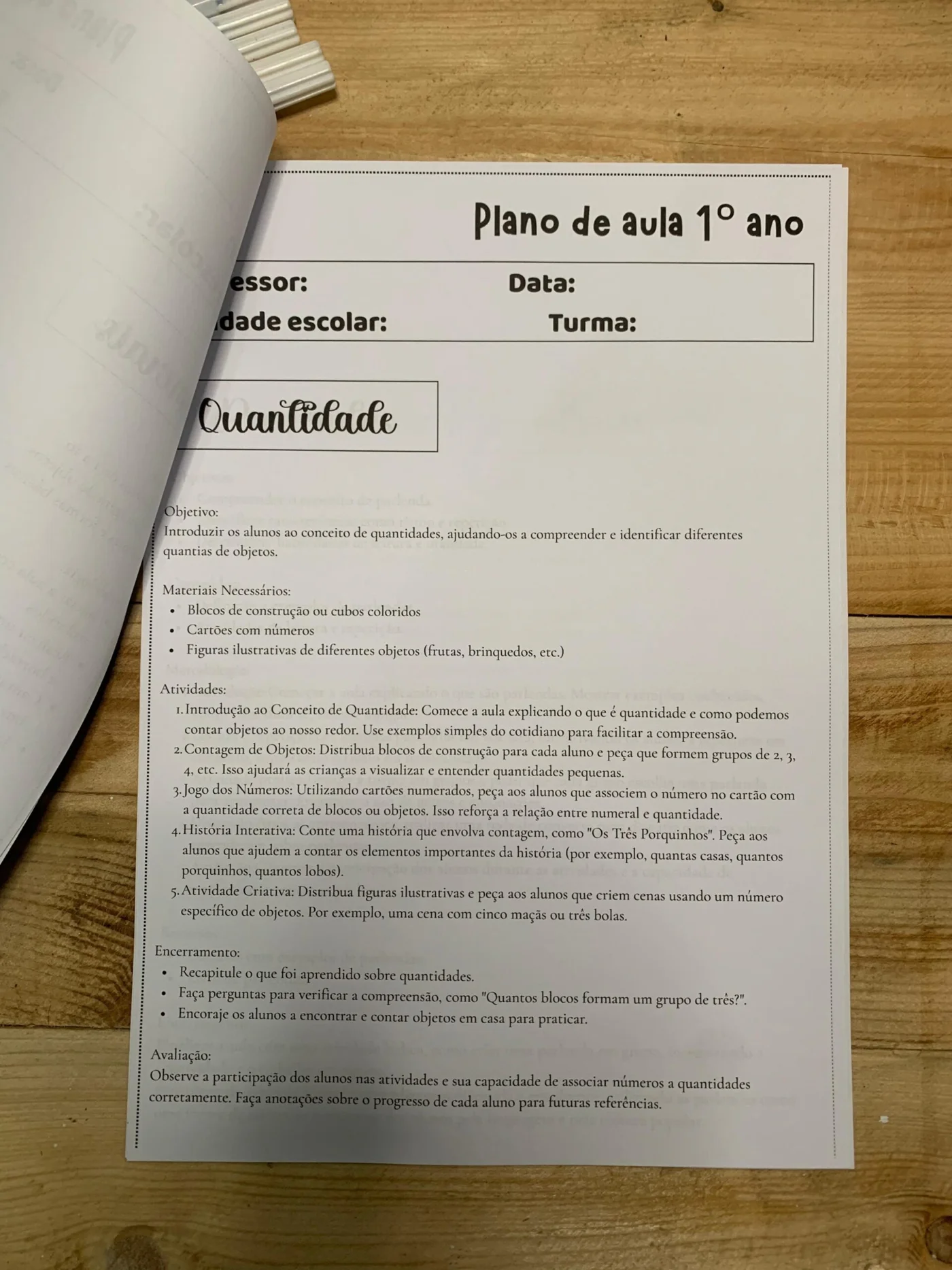 Plano de aula 1 ano fundamental — amostra 3: Plano de aula 1º ano ✨📚 Professores do 1º ano, essa é para vocês