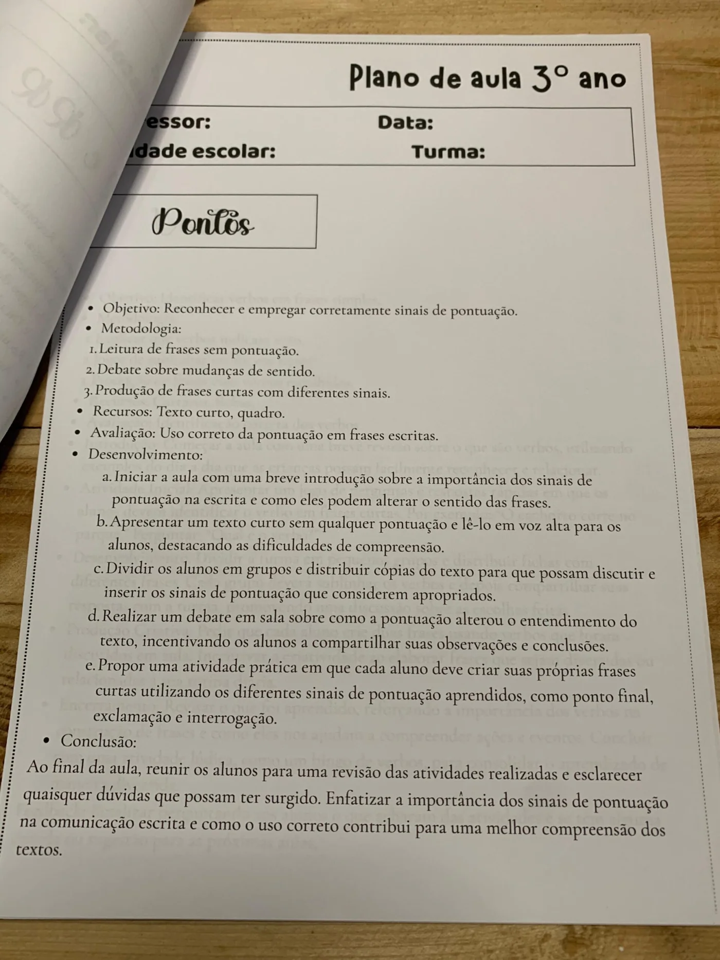 Plano de aula 3 ano — amostra 2: Plano de aula 3º ano ✨📚 Professores do 3º ano, essa é para vocês