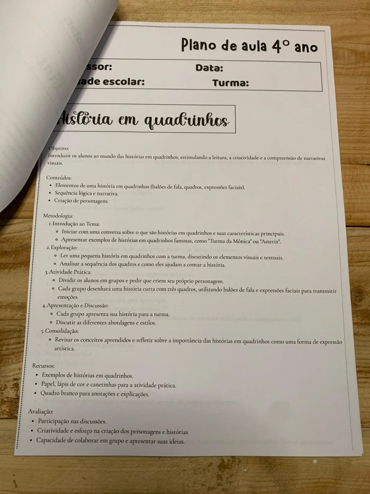 Plano de aula 4 ano fundamental — amostra 4: Plano de aula 4º ano ✨📚 Professores do 4º ano, essa é para vocês