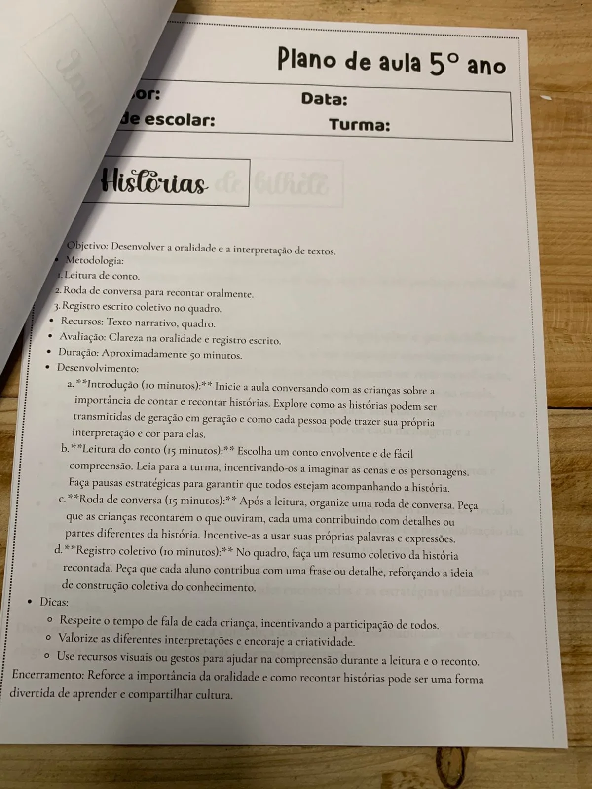 Plano de aula 5 ano — amostra 1: Plano de aula 5º ano ✨📚 Professores do 5º ano, essa é para vocês