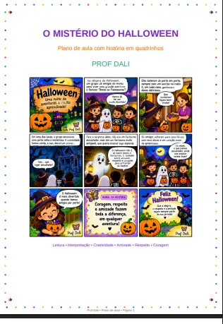 Plano de aula Halloween com história em quadrinhos – 1º e 2º ano — Atividades para Ensino Fundamental I (1º–5º): Trabalhe…