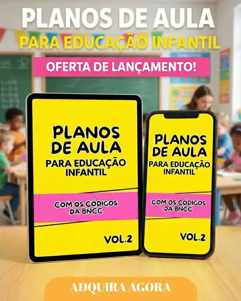 Plano de aula para educação infantil volume 2 — capa do material
