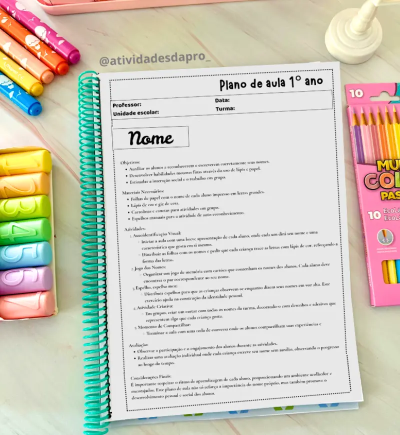Planos de Aula 1º Ano: 19 Propostas Alinhadas à BNCC em PDF — amostra 2: O que vem no material