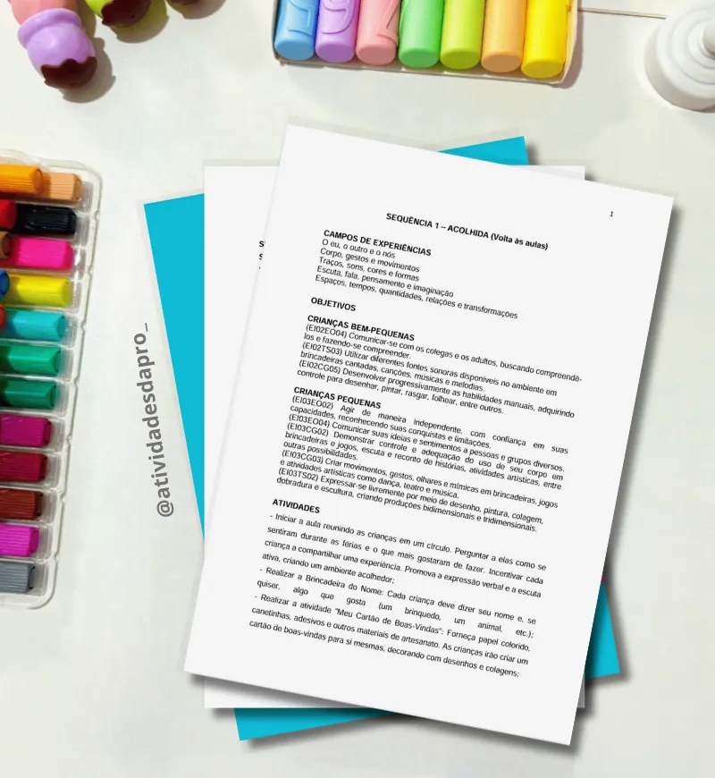 Planos de Aula para Educação Infantil: E-book com BNCC — amostra 2: O que você encontra no material