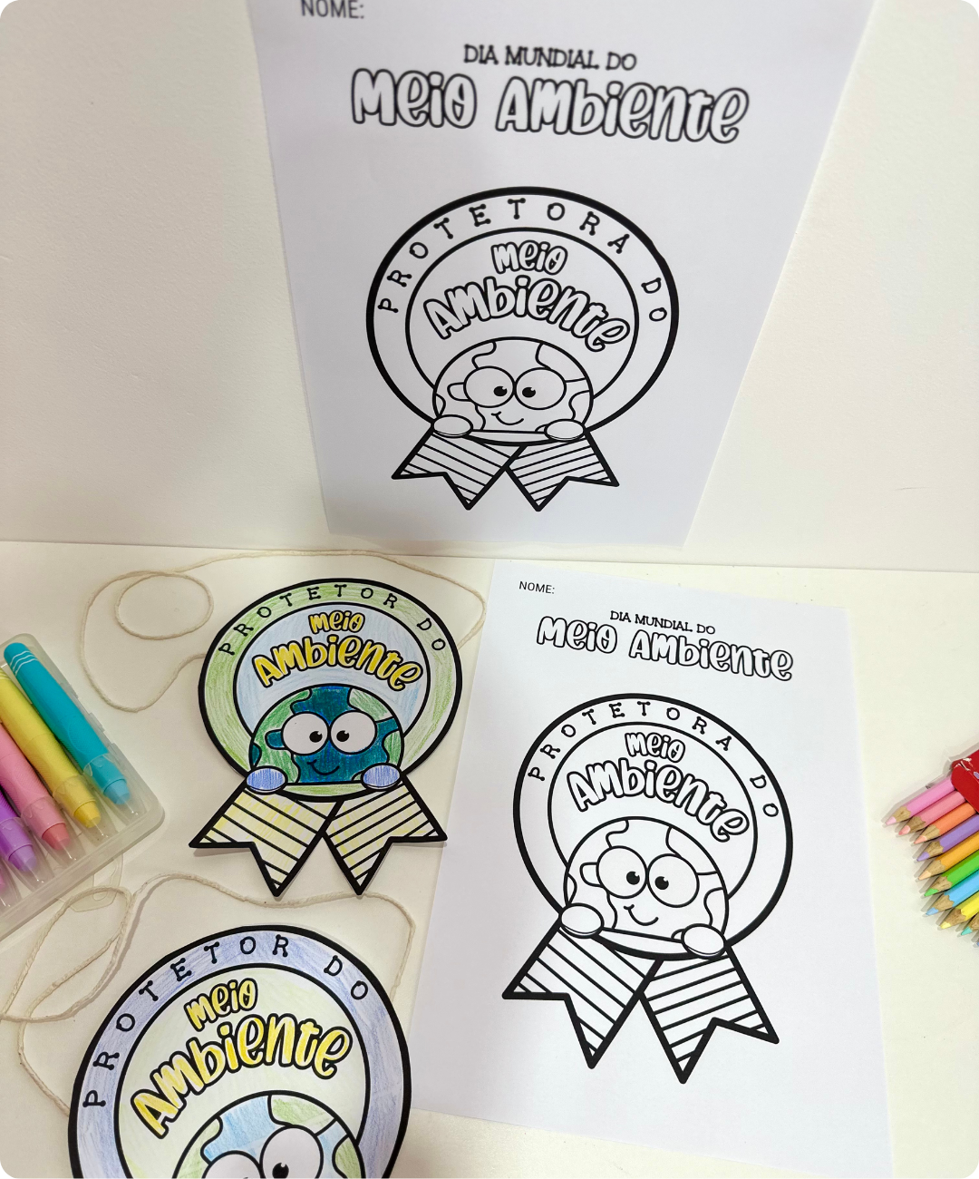 Plaquinha de meio ambiente para imprimir — Educação Infantil — amostra 1: Do PDF à atividade com a turma