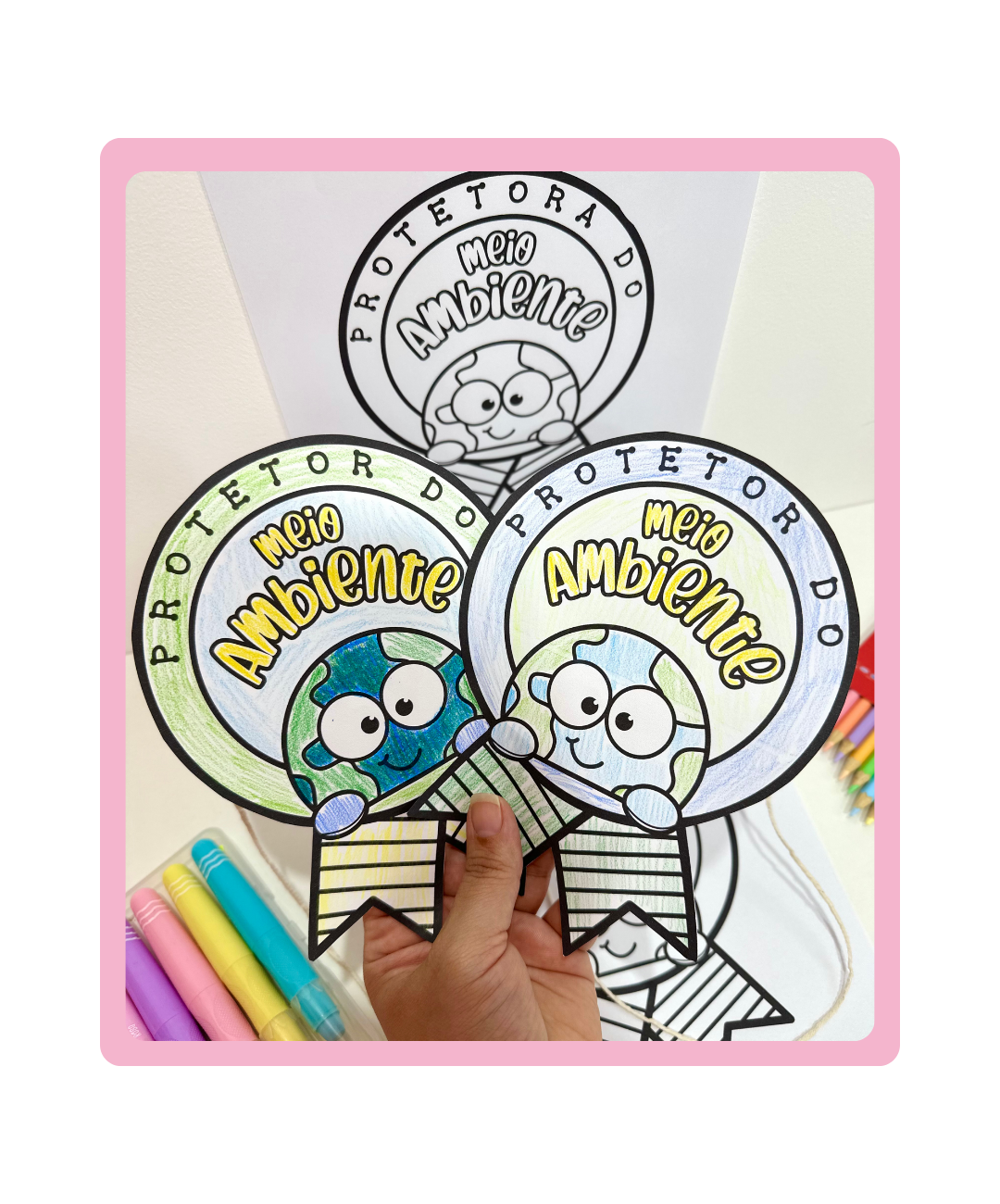 Plaquinha de meio ambiente para imprimir — Educação Infantil — capa do material