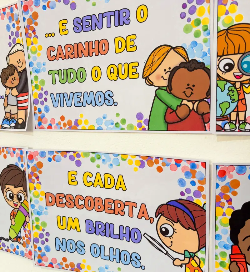 Plaquinhas Aula da Saudade para Encerramento da Educação Infantil — amostra 5: Valorize a despedida da turma com 17…