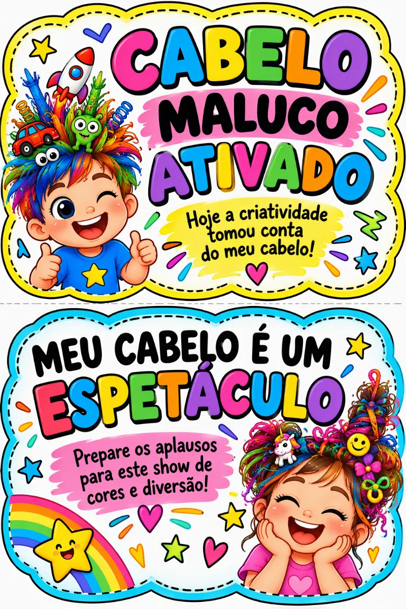 Plaquinhas cabelo maluco para fotos divertidas — amostra 2: Já pensou em deixar suas fotos ainda mais divertidas com…