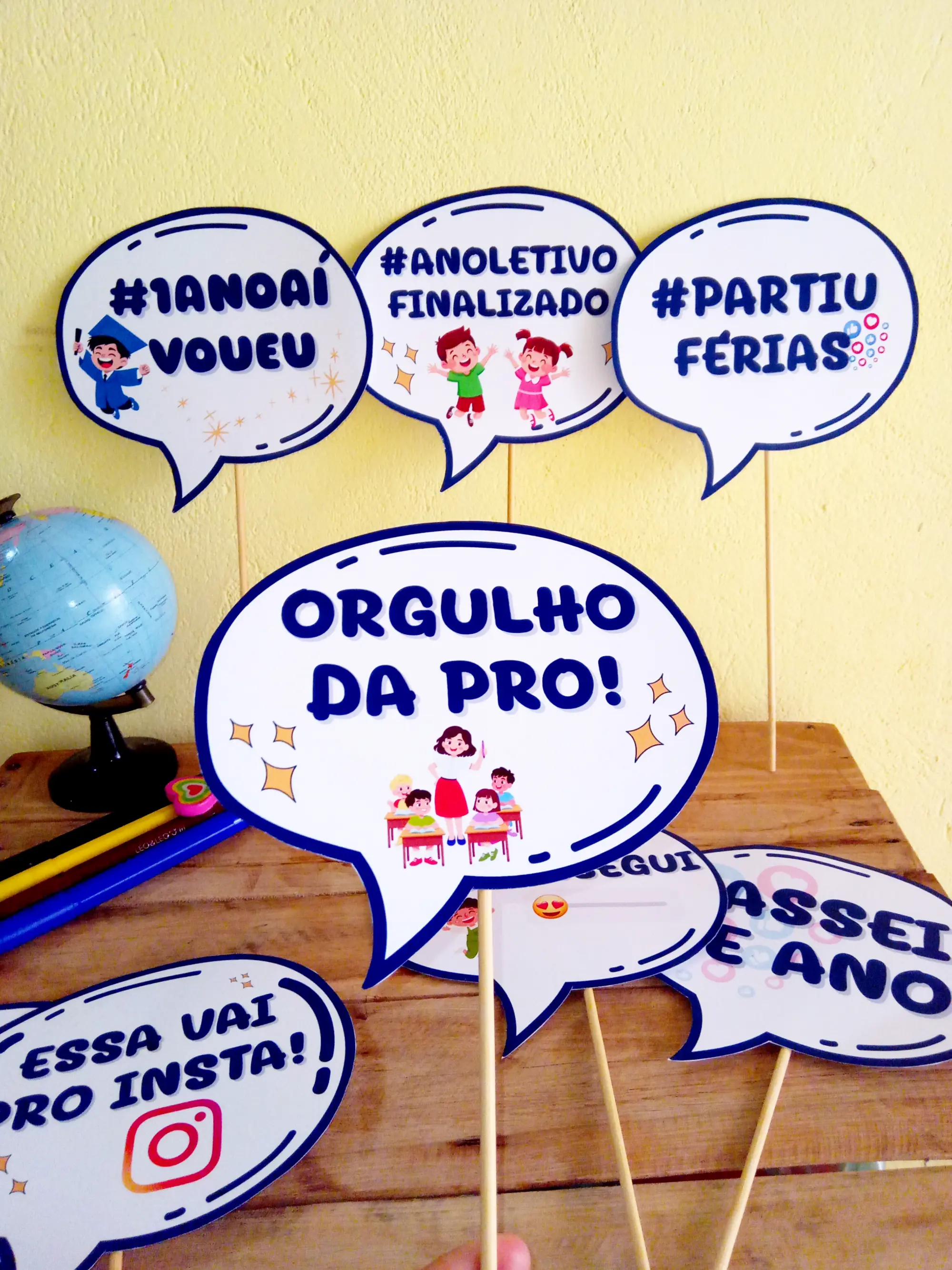Plaquinhas Escolares Divertidas: Modelos Coloridos para Imprimir — Atividades para 1º ano: Kit de plaquinhas escolares…