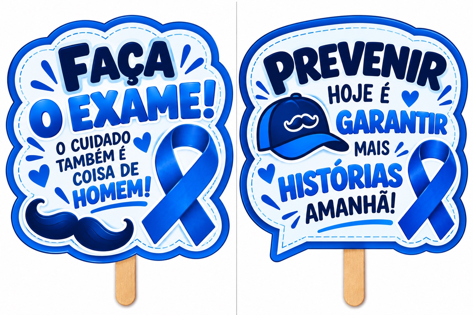 Plaquinhas para Fotos Novembro Azul – 10 Modelos para Imprimir — amostra 1: 10 plaquinhas para fotos do Novembro Azul, com…