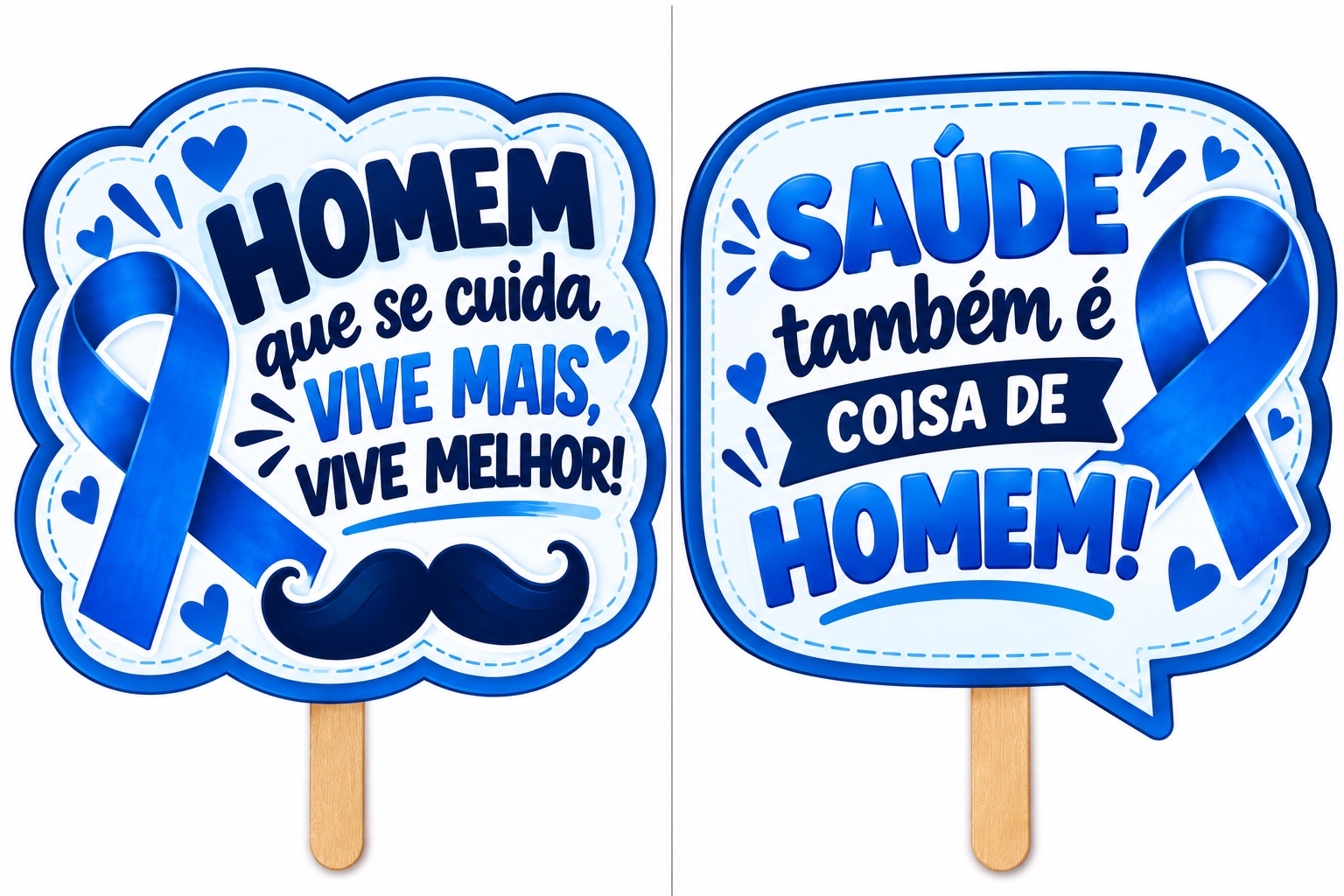 Plaquinhas para Fotos Novembro Azul – 10 Modelos para Imprimir — amostra 3: 10 plaquinhas para fotos do Novembro Azul, com…