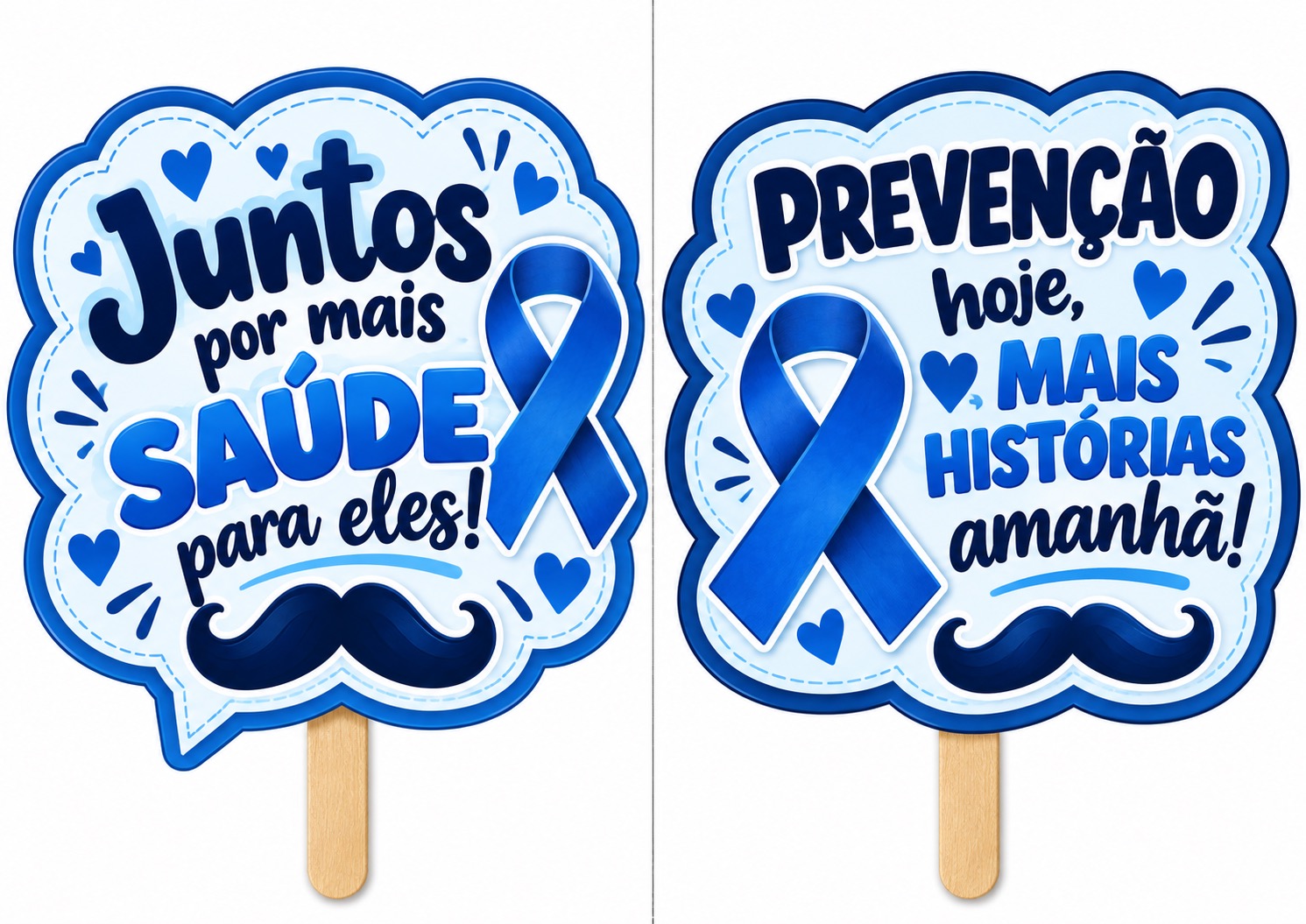 Plaquinhas para Fotos Novembro Azul – 10 Modelos para Imprimir — amostra 4: 10 plaquinhas para fotos do Novembro Azul, com…