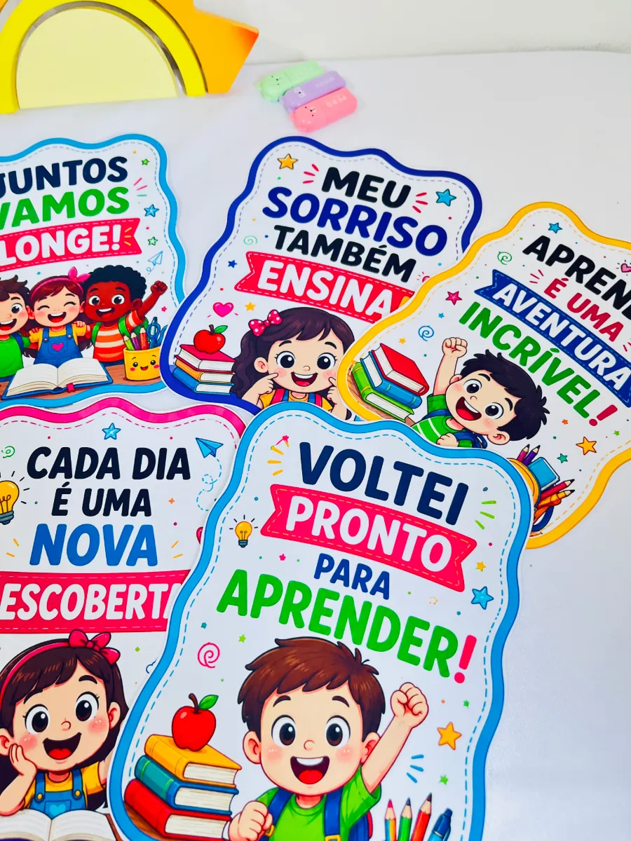 Plaquinhas Volta às Aulas - Decoração de Sala de Aula — amostra 5: Deixe o retorno das crianças ainda mais alegre,…