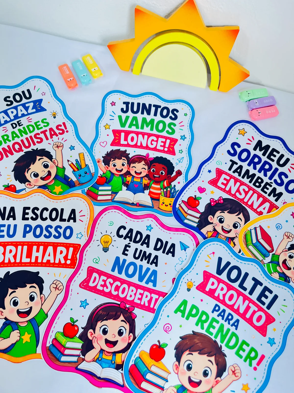 Plaquinhas Volta às Aulas — amostra 4: Transforme o retorno às aulas em um momento inesquecível