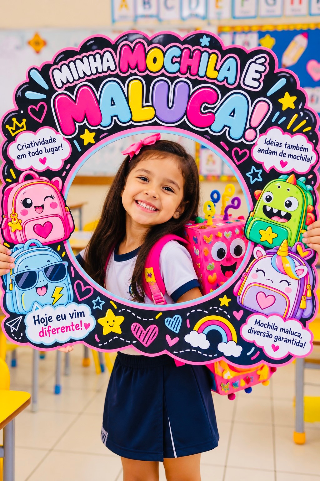 PLR Kit Dia da Mochila Maluca: Moldura, plaquinhas, atividades — amostra 1: Um kit completo e superdivertido que Inclui…