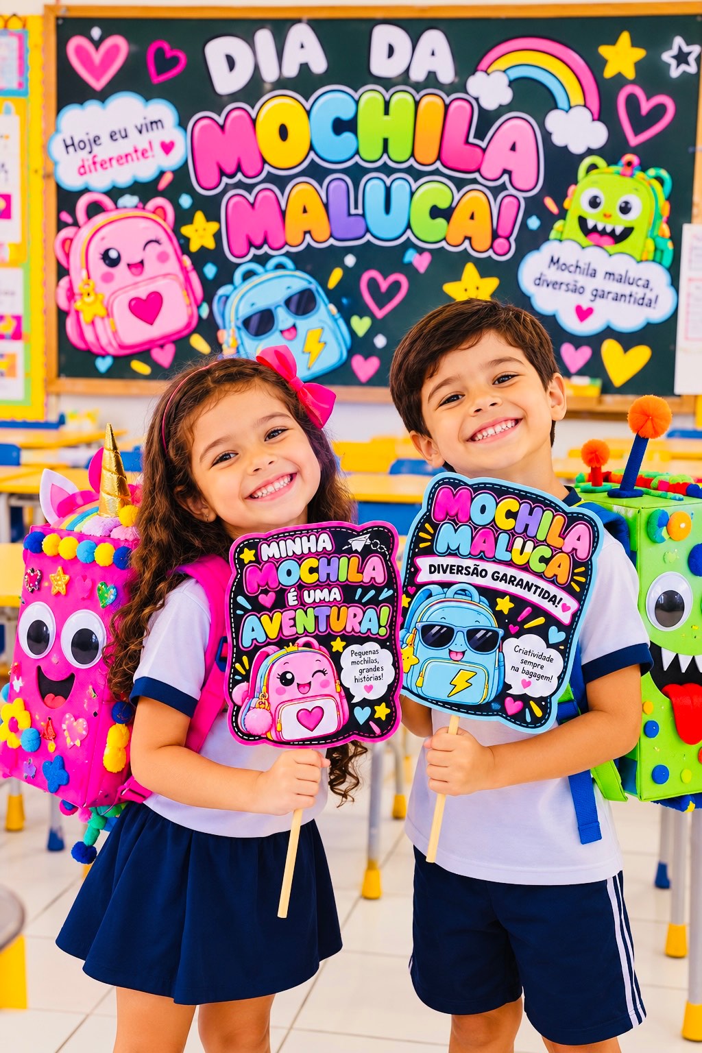 PLR Kit Dia da Mochila Maluca: Moldura, plaquinhas, atividades — amostra 2: Um kit completo e superdivertido que Inclui…