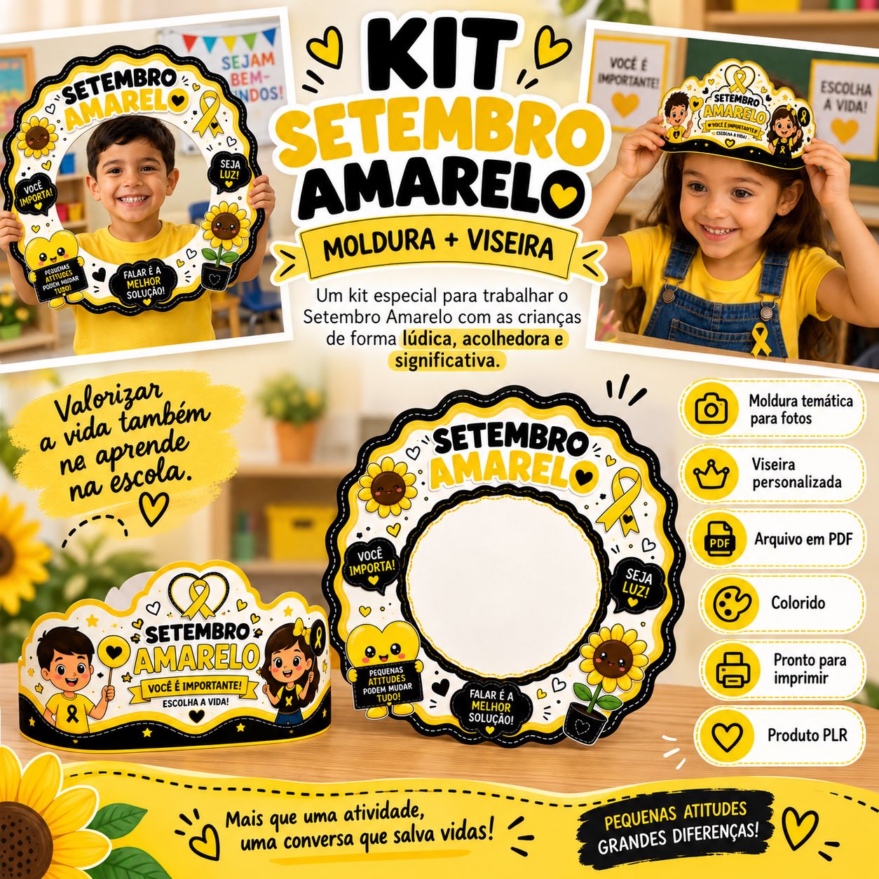 PLR Painel Interativo Setembro Amarelo em PDF — capa do material