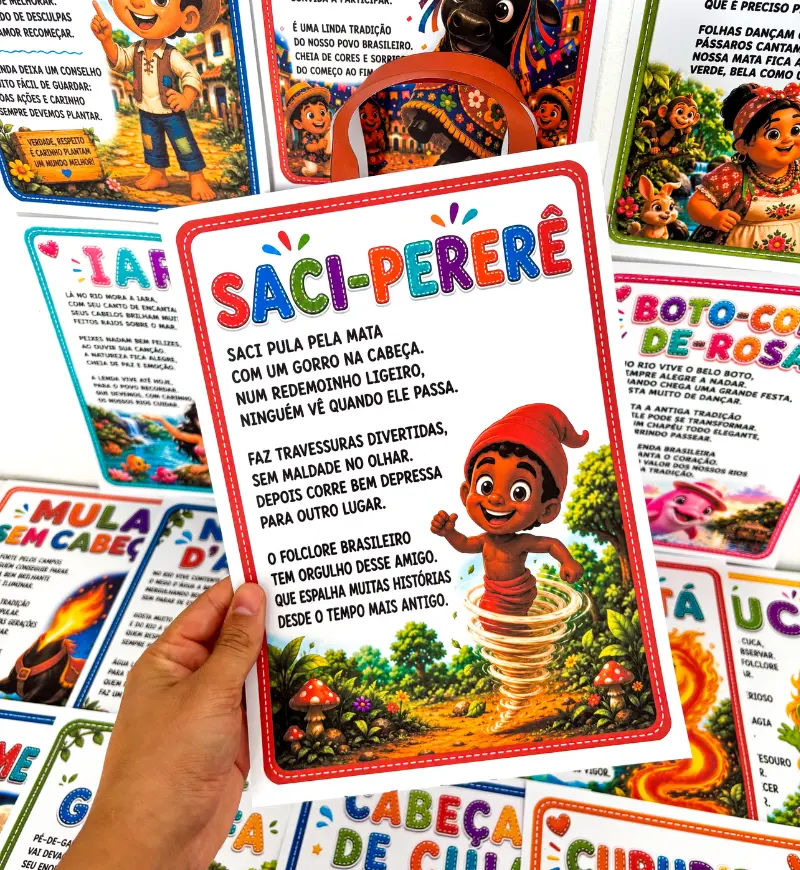 Poemas do Folclore: Sacola Folclore Encantado para Imprimir — amostra 4: Para quem é indicado e quais habilidades explorar