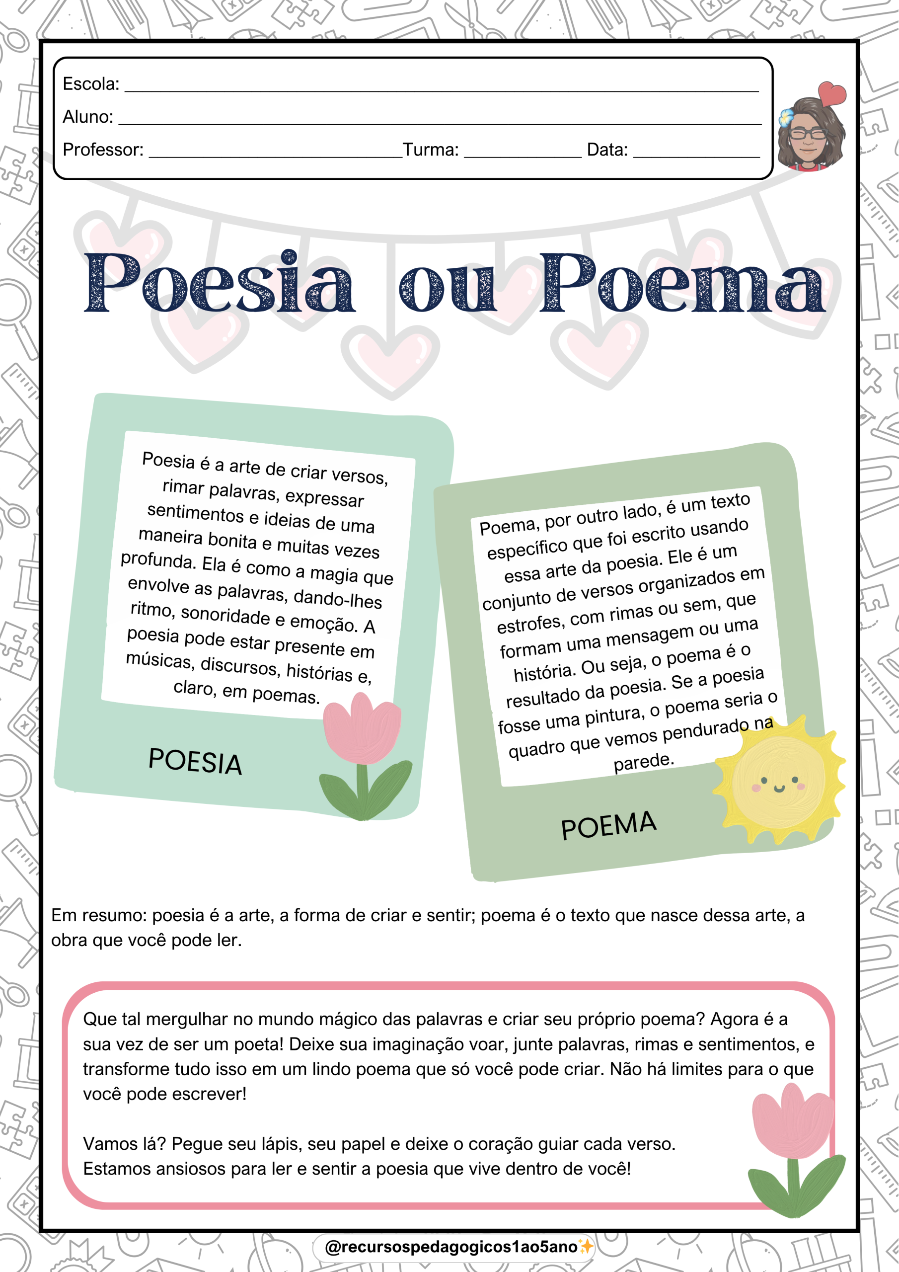 📚🌻 Poesias do Sítio – Atividade de leitura e poesia — amostra 1: 📚 Poesias do Sítio: cartões com poemas infantis para… 📚🌻 Poesias do Sítio – Atividade de leitura e poesia — amostra 1: 📚 Poesias do Sítio: cartões com poemas infantis para…