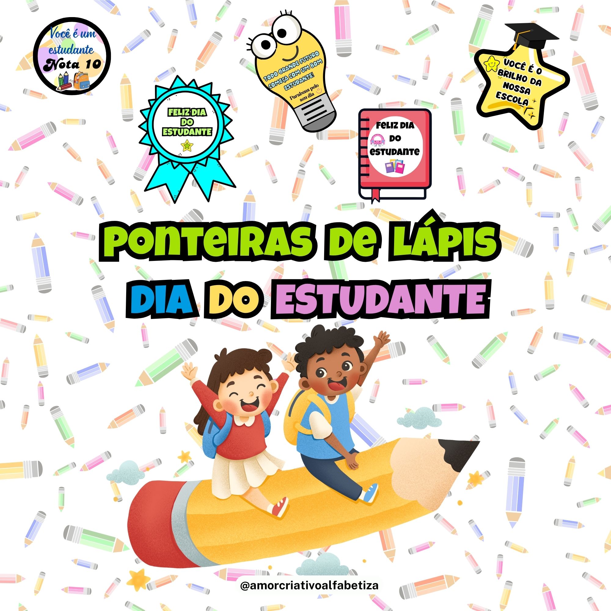 Ponteiras Dia do Estudante – PDF para Imprimir — capa do material