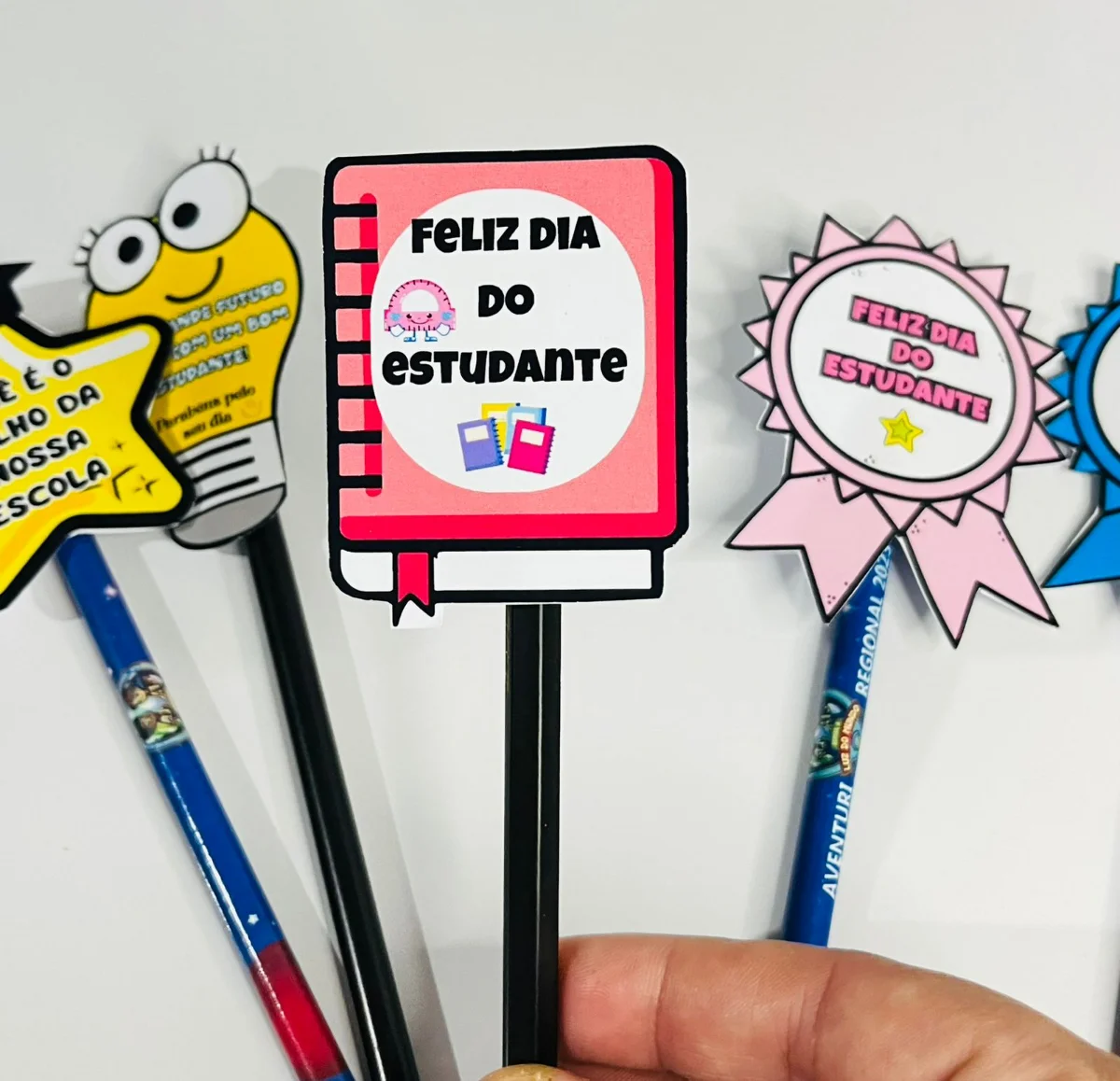 Ponteiras Dia do Estudante – PDF para Imprimir — amostra 1: O que vem no material