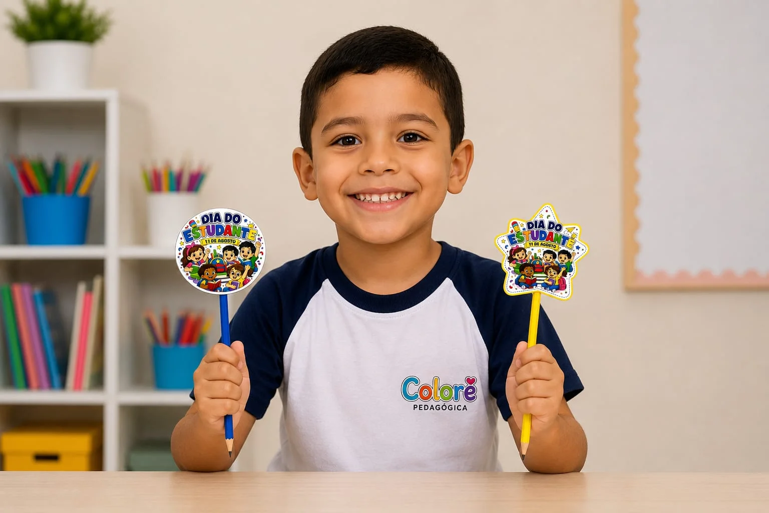 ✏️🎓 PONTEIRAS PARA LÁPIS – DIA DO ESTUDANTE 💙 — amostra 1: ✏️🎓 PONTEIRAS PARA LÁPIS – DIA DO ESTUDANTE 💙