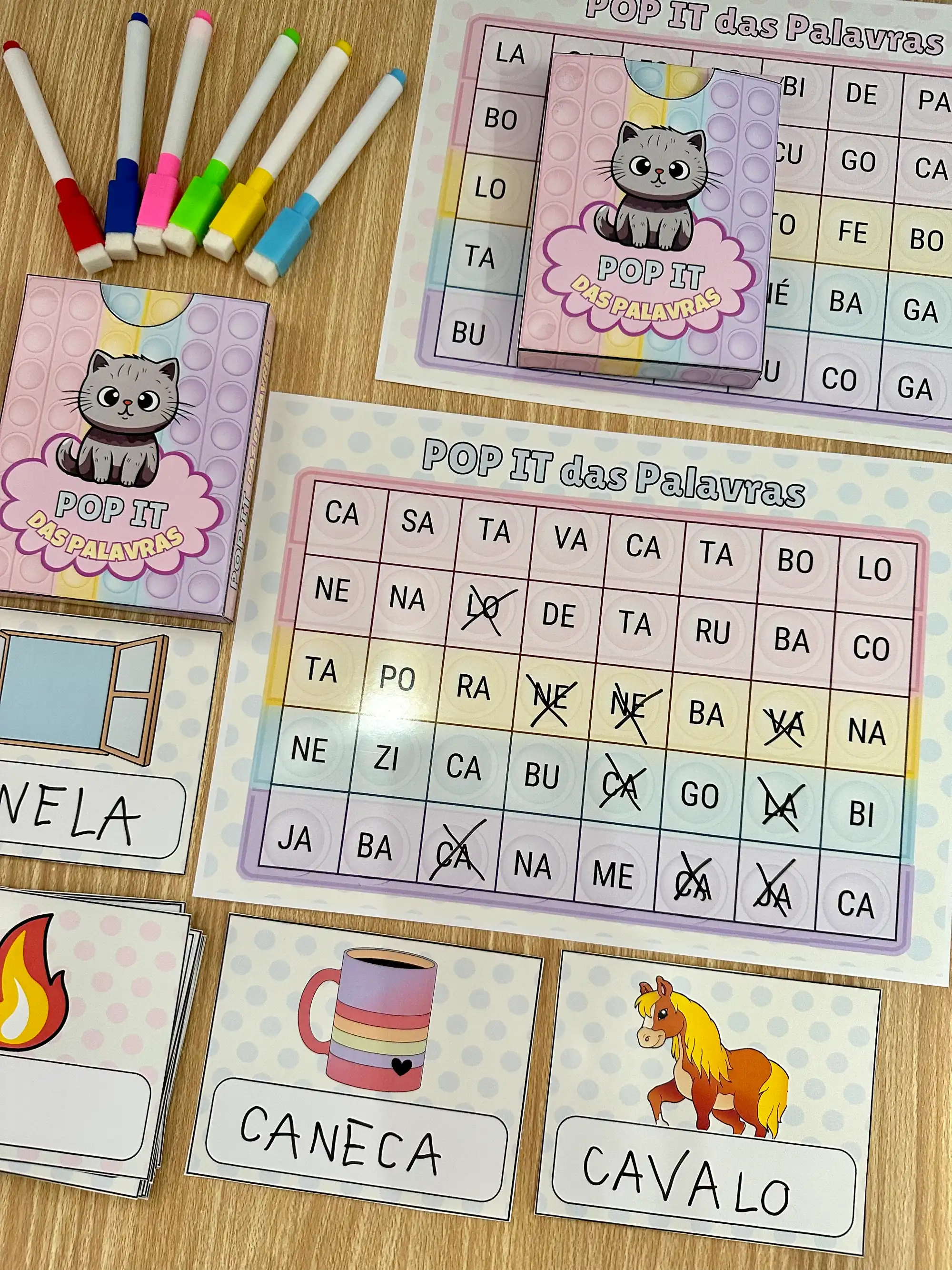 Pop It das palavras - Inclui 2 tabuleiros de sílabas — capa do material
