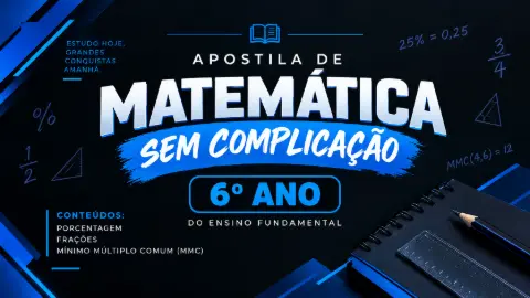Porcentagem, frações e MMC: material didatico escolar — capa do material