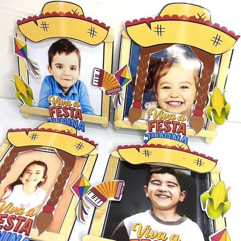 Porta-Retrato Junino Editável no Canva | Lembrancinha Festa Junina Infantil — amostra 4: 🌽✨ Porta-Retrato Junino ✨🌽 Um…