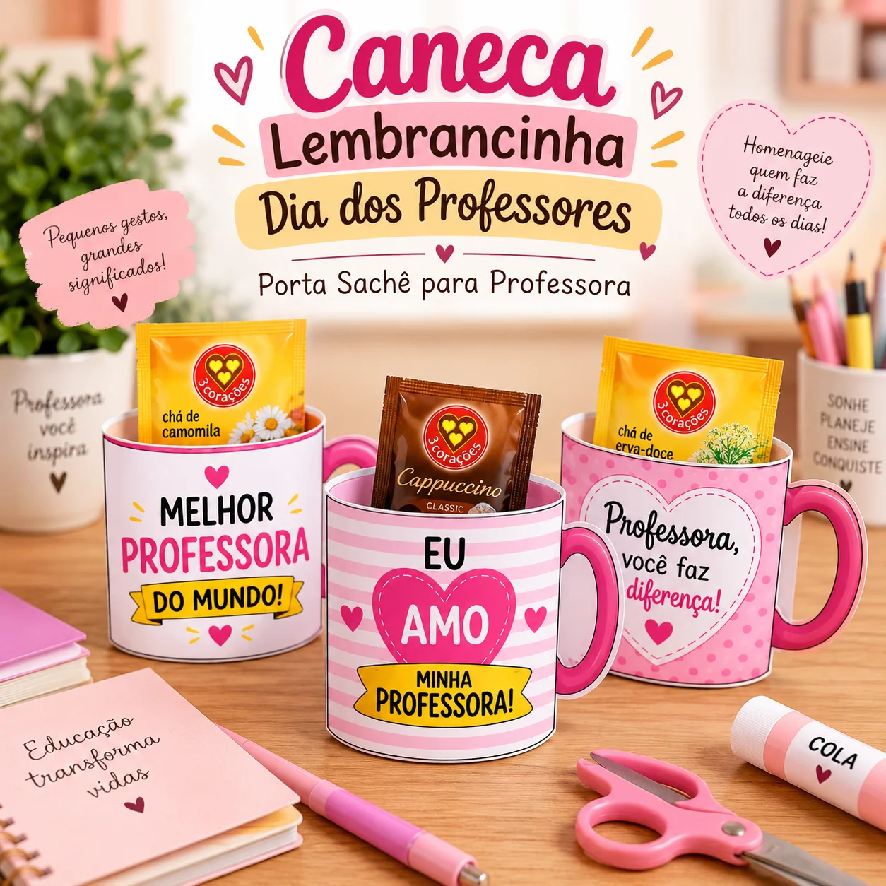 Porta Sachê para o dia dos professores - lembrancinhas — capa do material