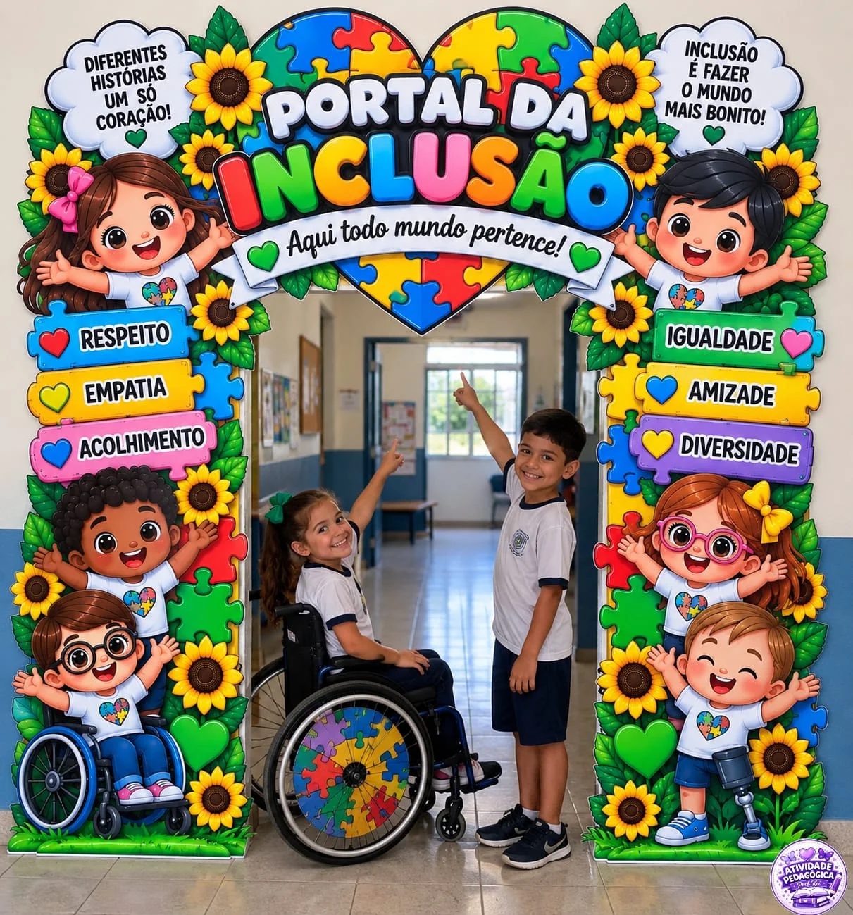 PORTAL DA INCLUSÃO – AQUI TODO MUNDO PERTENCE! — Alfabetização para Educação Infantil: Transforme a entrada da escola em um…
