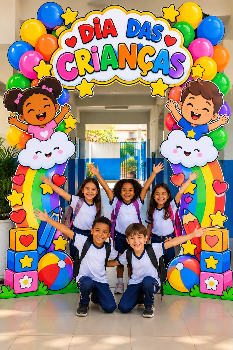Portal Dia das Crianças -Dia das Crianças — amostra 1: Deixe a escola ainda mais alegre e encantadora para comemorar o Dia…