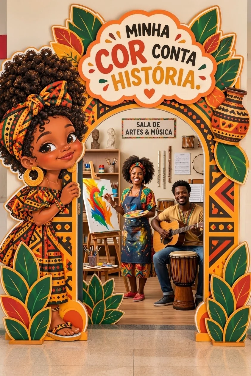 Portal Minha Cor Conta História – Consciência Negra para imprimir -PDF — amostra 2: Portal Minha Cor Conta História para…
