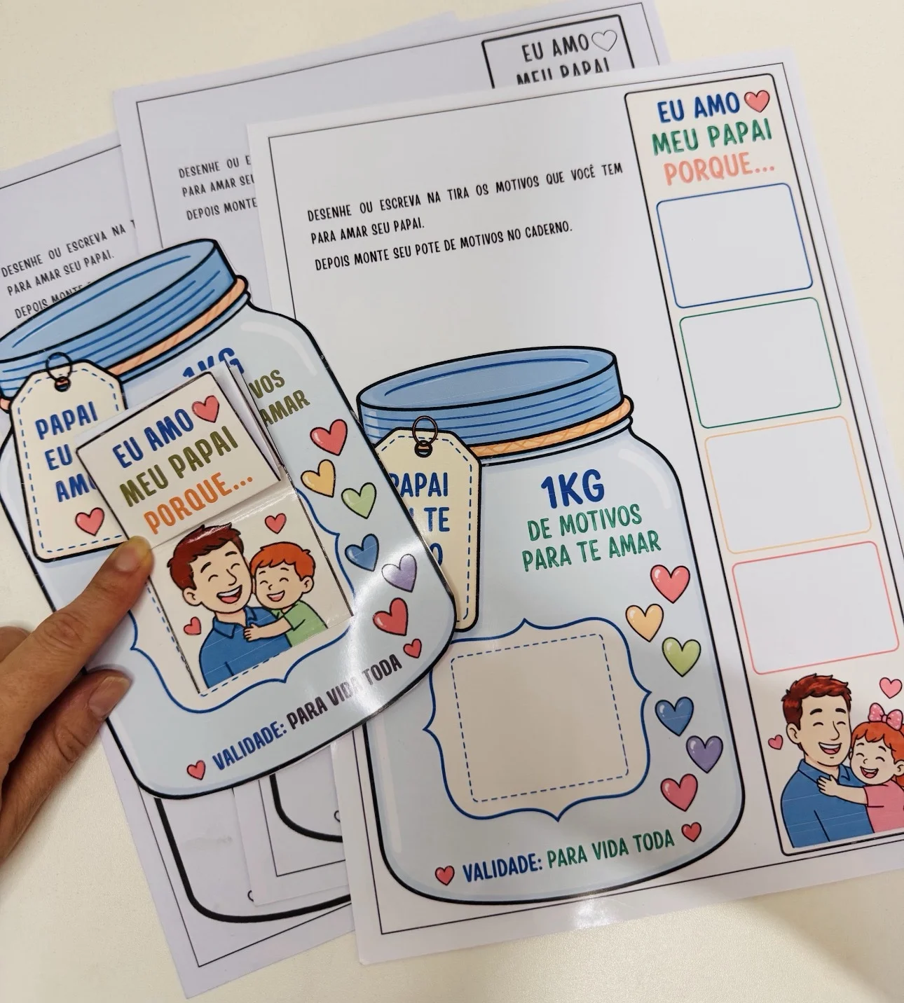Pote de motivos para amar o papai dia dos pais — amostra 2: POTE DE MOTIVOS PARA AMAR O PAPAI 👨‍👧💙 Uma lembrancinha…