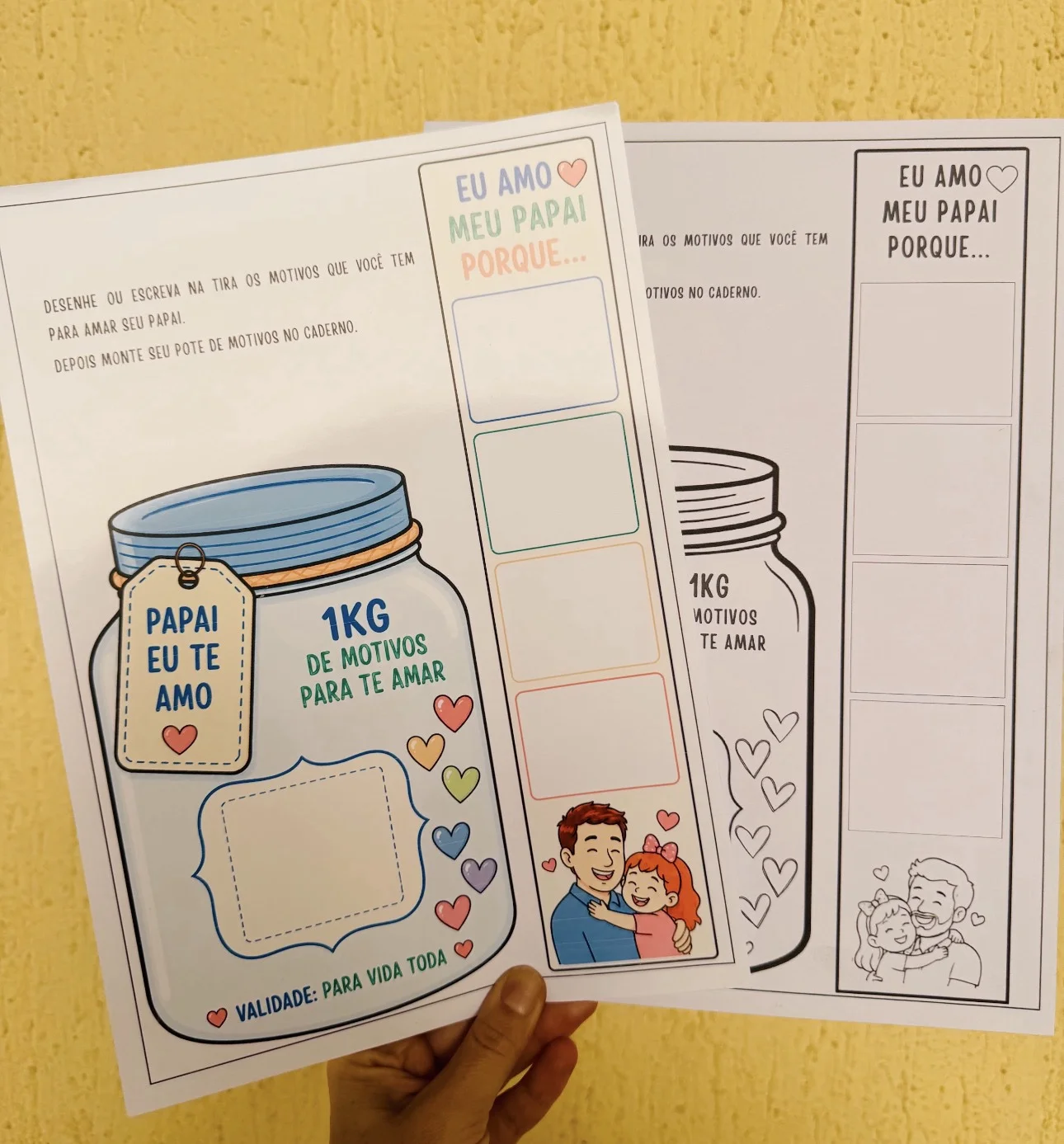 Pote de motivos para amar o papai dia dos pais — amostra 3: POTE DE MOTIVOS PARA AMAR O PAPAI 👨‍👧💙 Uma lembrancinha…