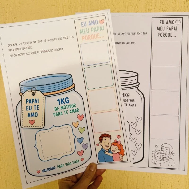 Pote de Motivos para Amar o Papai em PDF | Lembrancinha Dia dos Pais para Imprimir — amostra 5: Uma lembrancinha afetiva e…