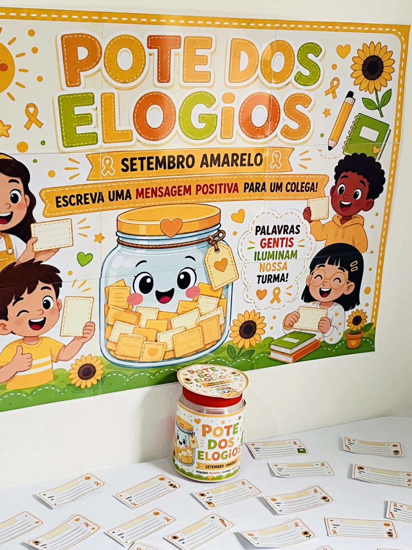 Pote dos Elogios – Atividade para o Setembro Amarelo na Escola | PDF para Imprimir — amostra 3: Pote dos Elogios –…