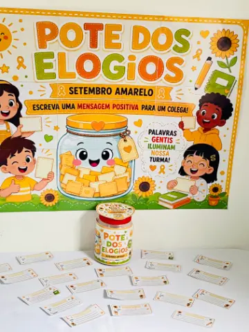 Pote dos Elogios Setembro Amarelo | Painel Escolar PDF — amostra 1: 🎯 Objetivo Pedagógico: