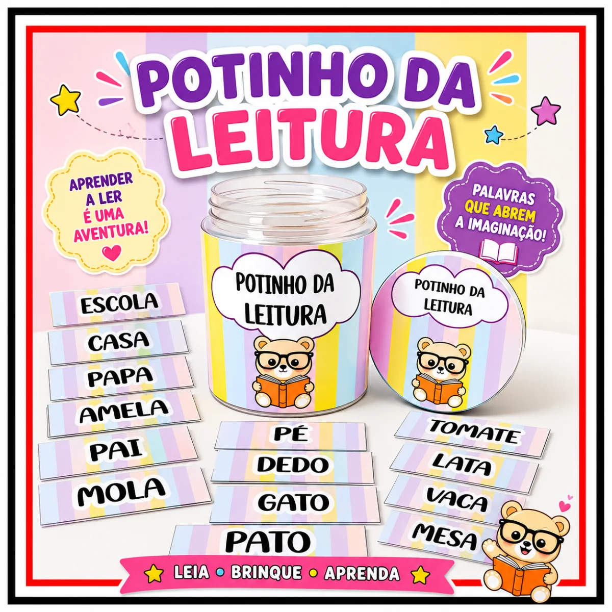 Potinho da Leitura Divertida – PDF para Imprimir | Alfabetização — capa do material