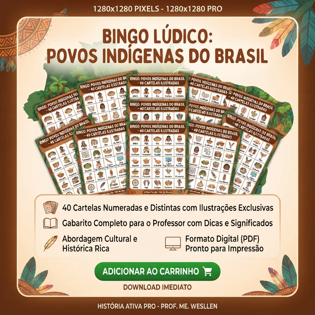 Povos Indígenas do Brasil: Jogo de Bingo Pedagógico — Jogos pedagógicos para Ensino Médio: Material pedagógico com gabarito…