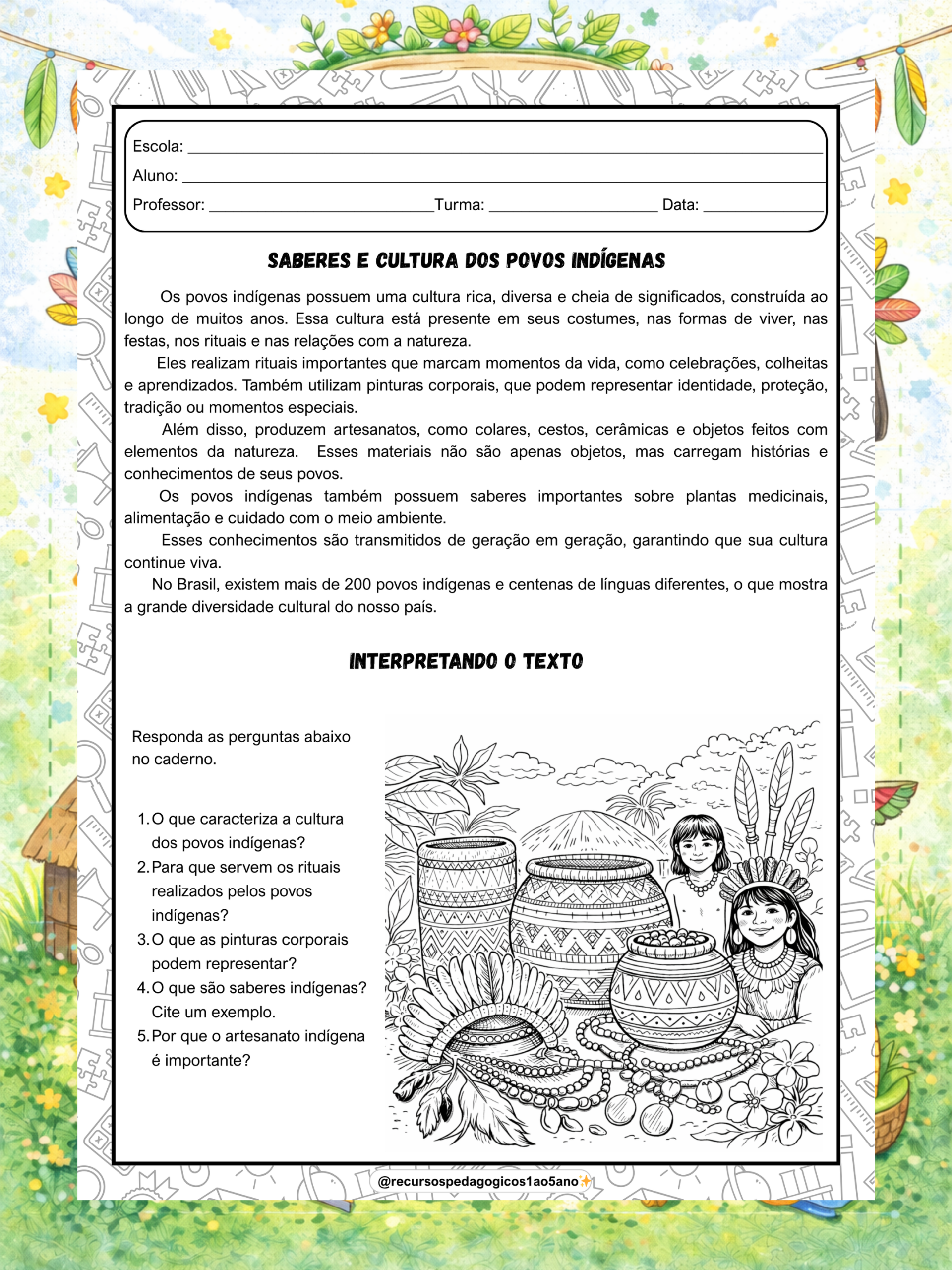 Povos indígenas em ação – do 1º ao 5º ano! | Alfabetização — amostra 2: Sobre o Povos indígenas em ação – do 1º ao 5º ano!