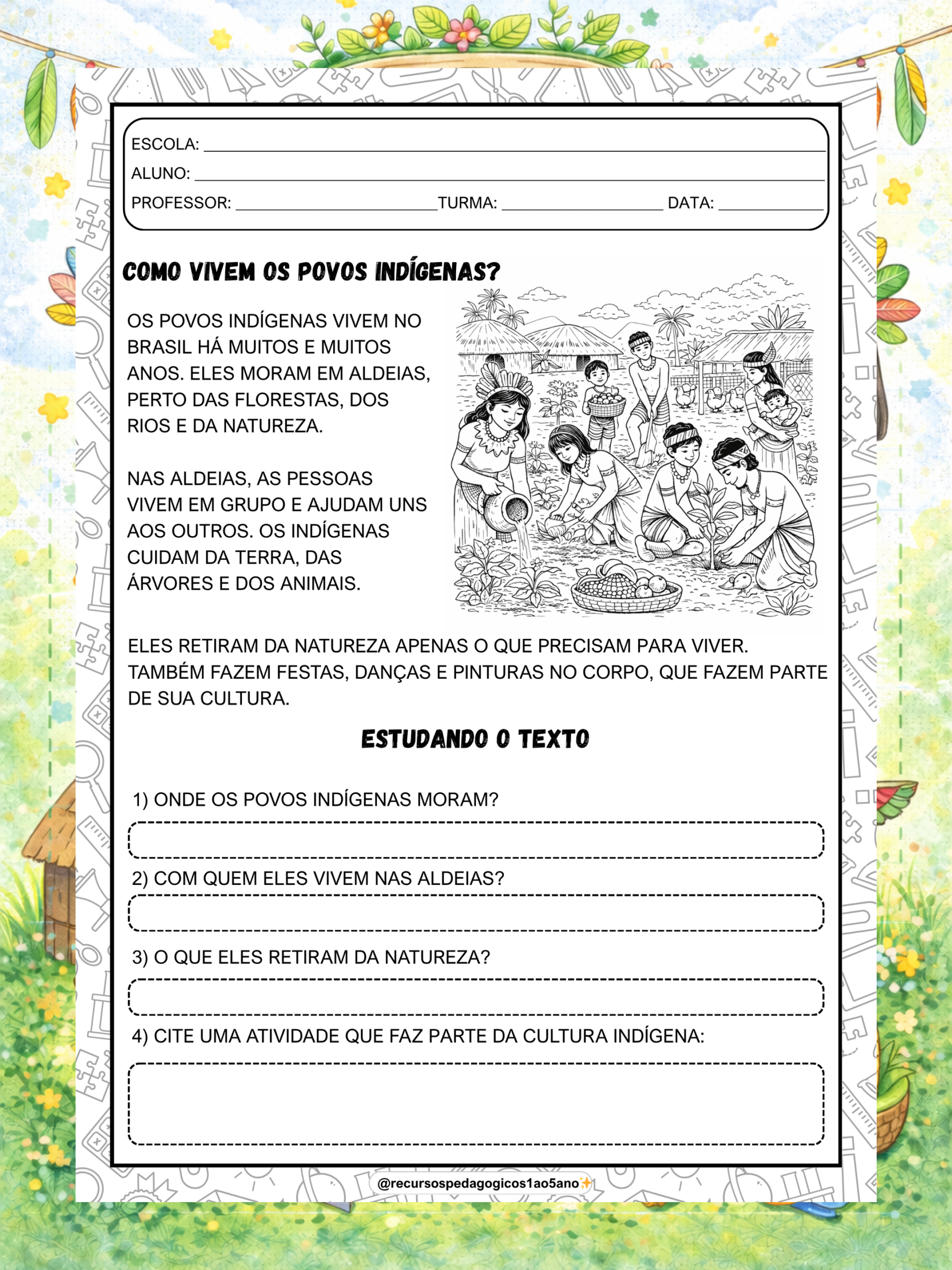 Povos indígenas em ação – do 1º ao 5º ano! | Alfabetização — amostra 3: Para quem é indicado
