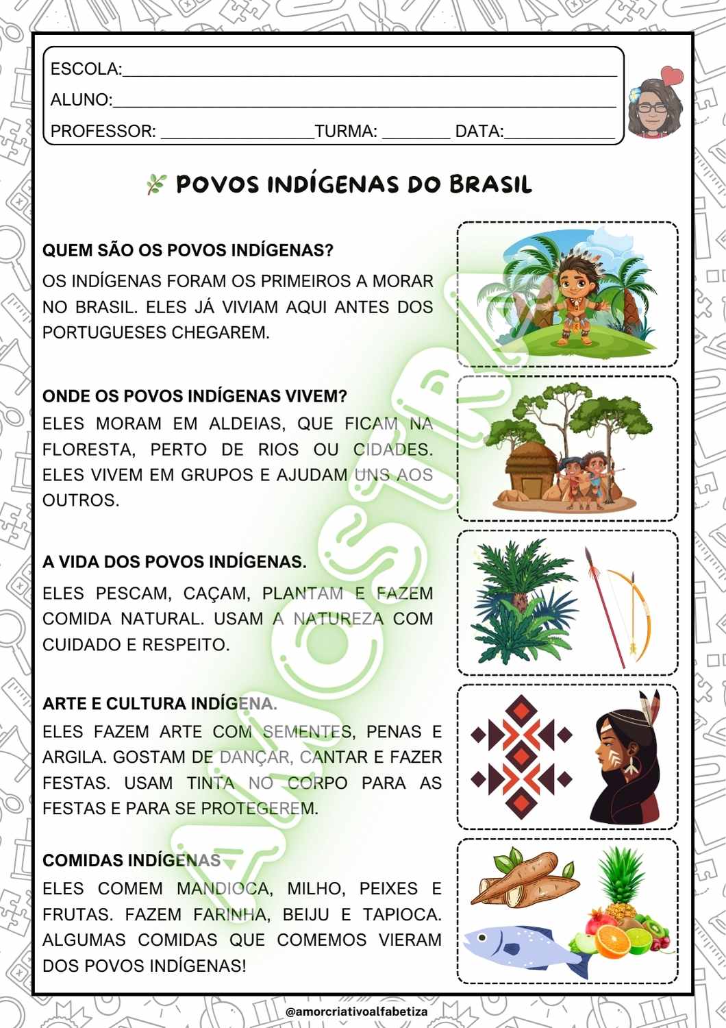 Povos indígenas em ação – do 1º ao 5º ano! | Alfabetização — amostra 6: Povos indígenas em ação + mini maquete interativa –…