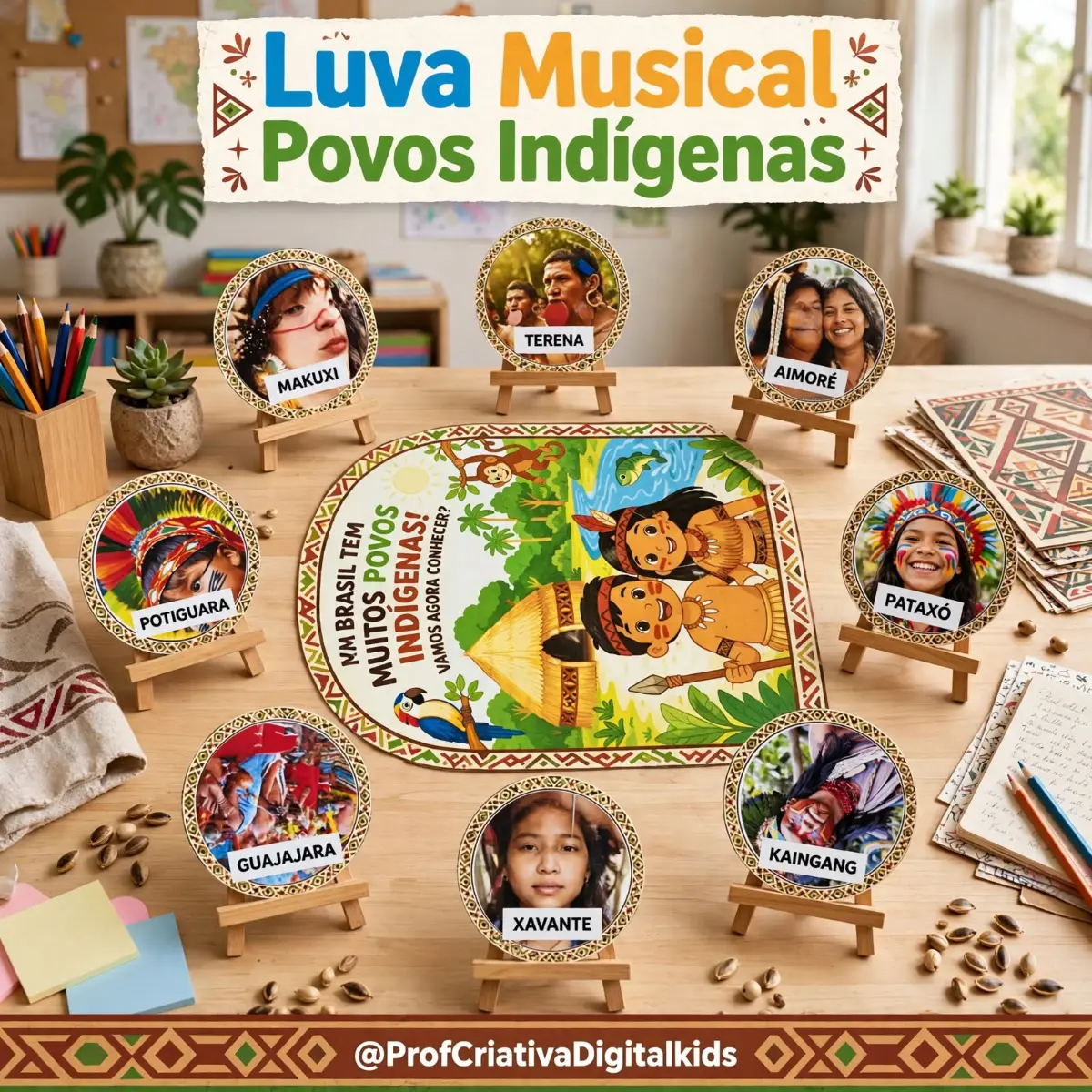 Povos Indígenas: Luva Musical - História — Datas comemorativas para Educação Infantil: Com a Luva Musical Povos Indígenas,…