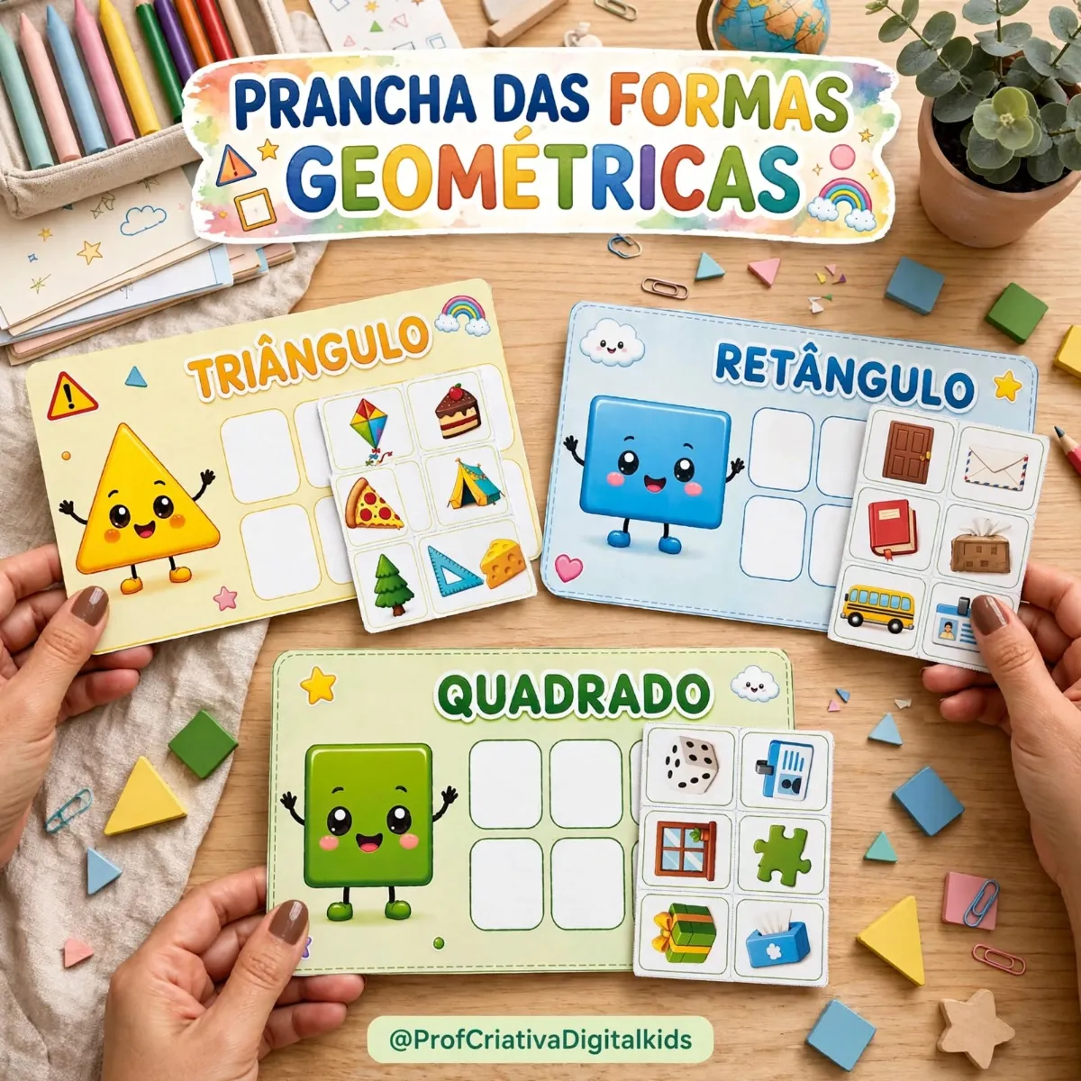 Prancha das Formas Geométricas - Educação Infantil — Jogos pedagógicos para Educação Infantil: Transforme o aprendizado das…