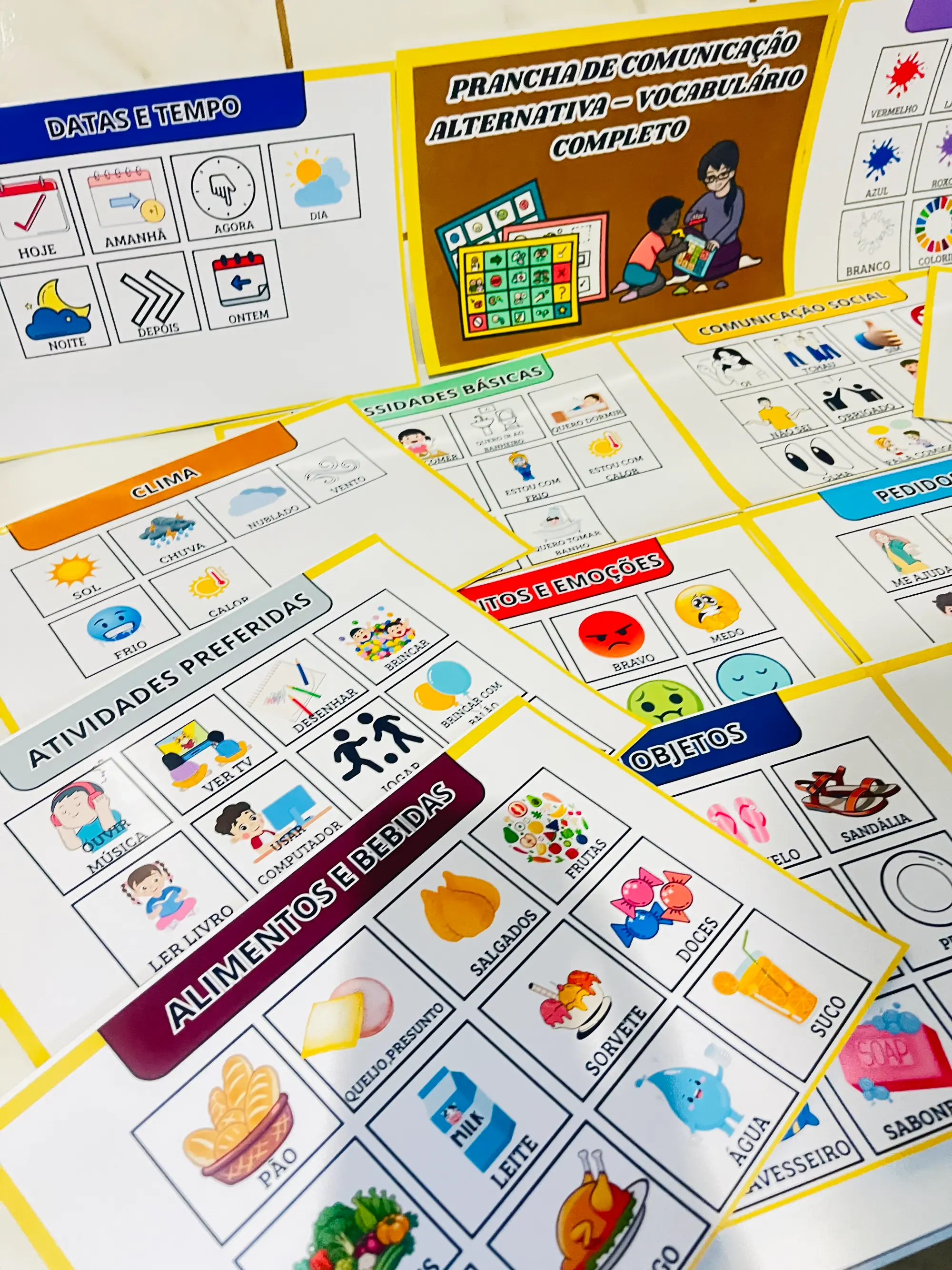 PRANCHA DE COMUNICAÇÃO ALTERNATIVA – 72 Cards — amostra 2: Pensada especialmente para alunos da Educação Especial, a… PRANCHA DE COMUNICAÇÃO ALTERNATIVA – 72 Cards — amostra 2: Pensada especialmente para alunos da Educação Especial, a…