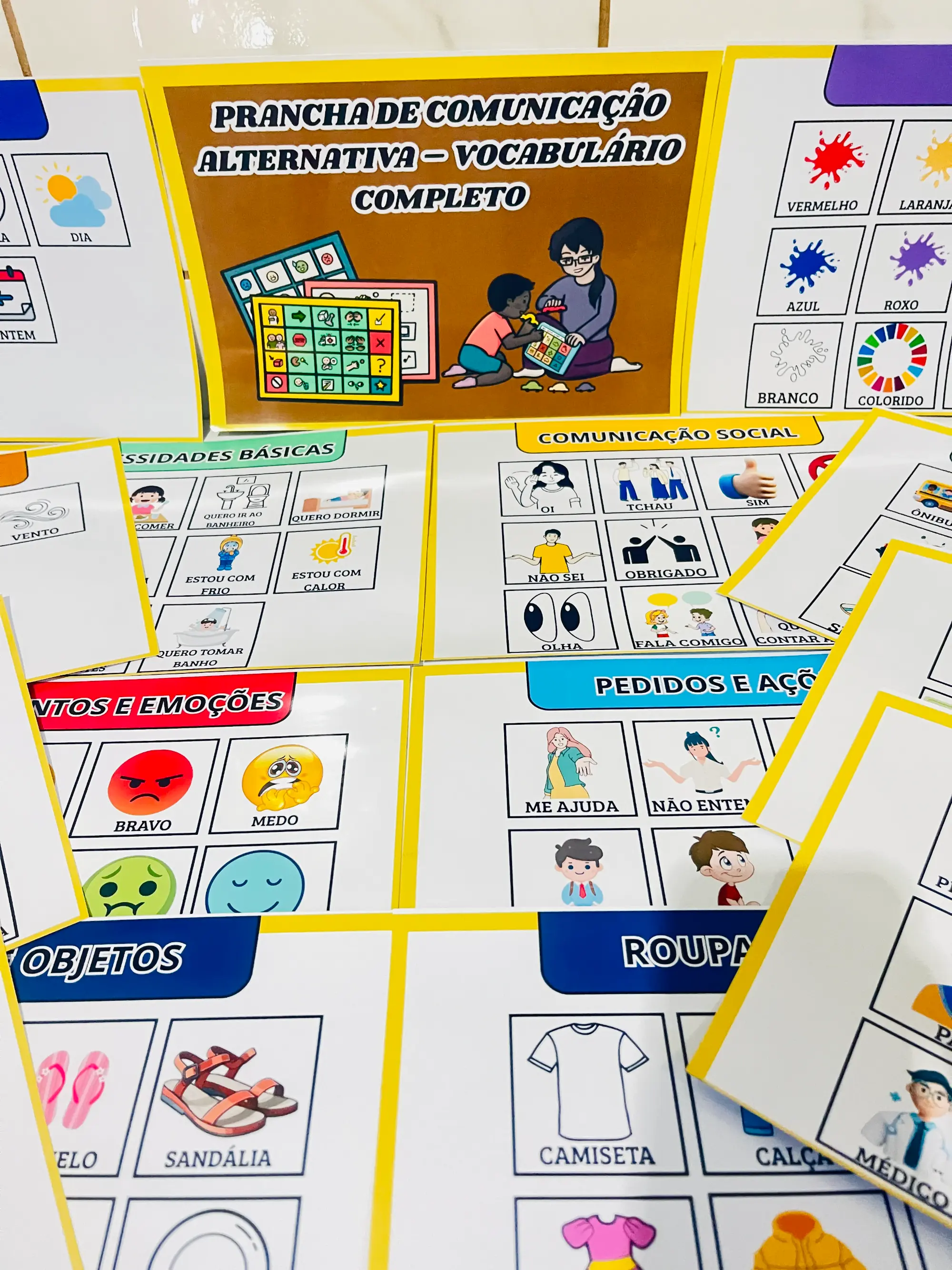 🗣️ PRANCHA DE COMUNICAÇÃO ALTERNATIVA - EDUCAÇÃO INCLUSIVA — amostra 3: Pensada especialmente para alunos da Educação…