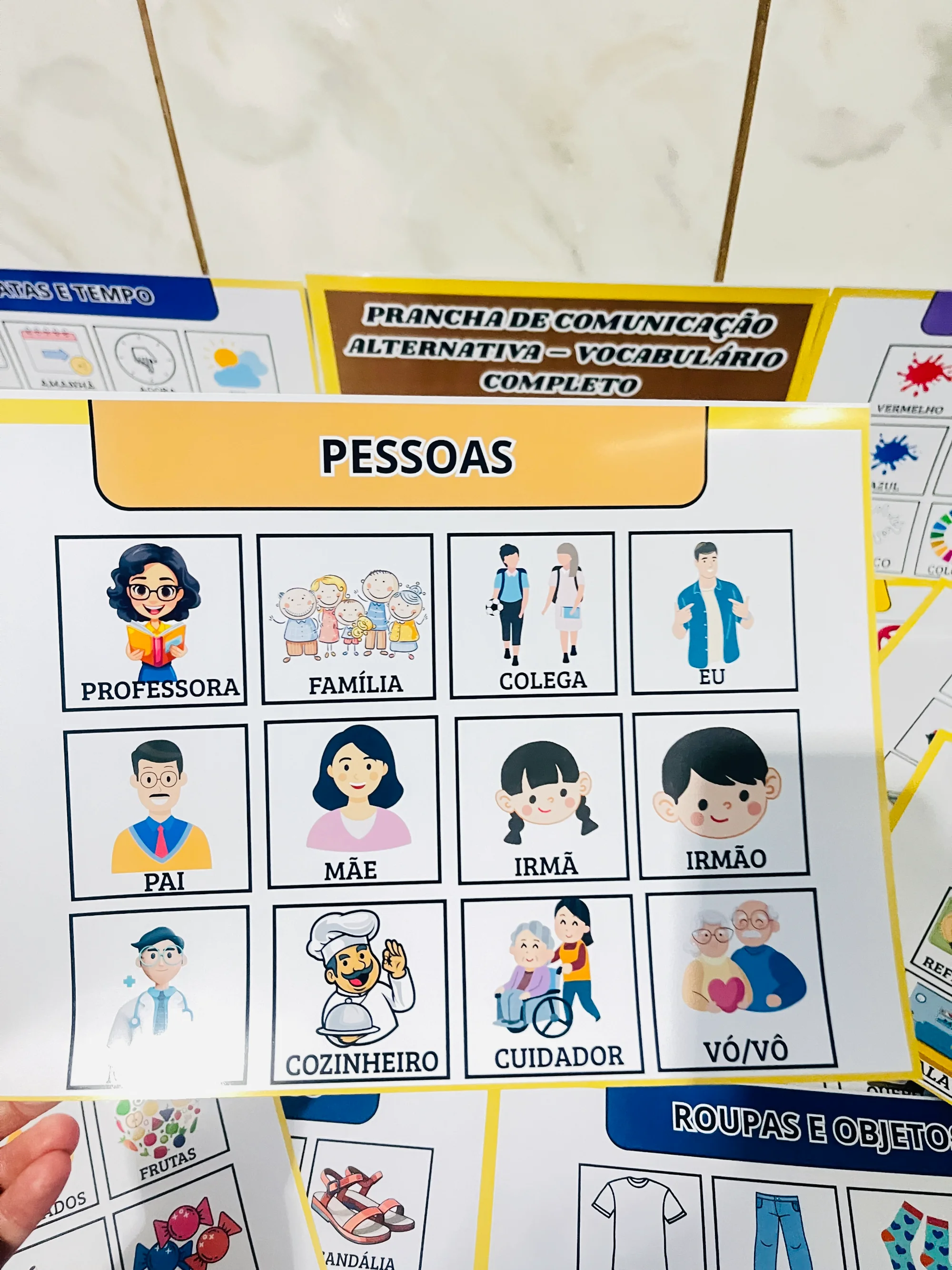 🗣️ PRANCHA DE COMUNICAÇÃO ALTERNATIVA - EDUCAÇÃO INCLUSIVA — amostra 5: Pensada especialmente para alunos da Educação…