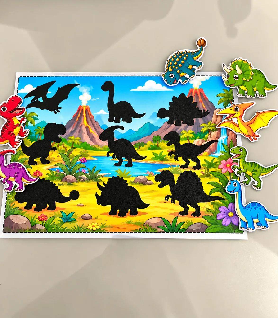 Prancha de Pareamento de Dinossauros – Educação Infantil — capa do material